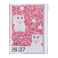 【日本Mark&rsquo;s】2027 直式週記事收納手帳A6 ‧ 和風/貓咪