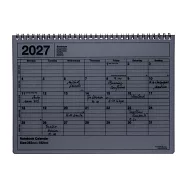 【日本Mark&rsquo;s】2027 月曆型記事手帳M (B5變型) ‧ 黑色