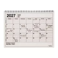 【日本Mark&rsquo;s】2027 月曆型記事手帳M (B5變型) ‧ 象牙白