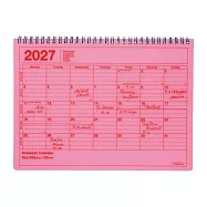 【日本Mark&rsquo;s】2027 月曆型記事手帳M (B5變型) ‧ 霓虹粉
