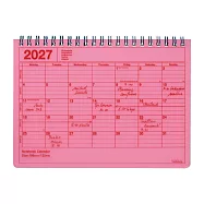 【日本Mark&rsquo;s】2027 月曆型記事手帳S (B6變型) ‧ 霓虹粉