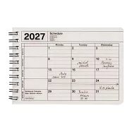 【日本Mark&rsquo;s】2027 月曆型記事手帳XS ‧ 象牙白