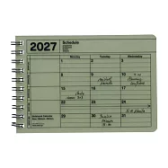 【日本Mark&rsquo;s】2027 月曆型記事手帳XS ‧ 卡其綠