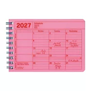 【日本Mark&rsquo;s】2027 月曆型記事手帳XS ‧ 霓虹粉