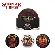 Netflix官方授權|STRANGER THINGS 怪奇物語 傳奇熱血杯墊組(一套4入)(代理商公司貨) Hellfire Club