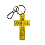 [心然設計]十架鑰匙圈CHRIST(黃)