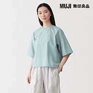 【MUJI 無印良品】女涼感短袖套衫 XL 淺藍