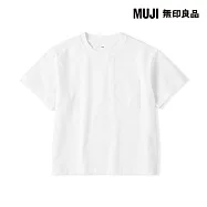 【MUJI 無印良品】兒童涼感寬版短袖T恤 110 柔白