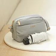 CHENSON 超輕盈5口袋 尼龍隨身斜背包 (CG85725-2) 灰