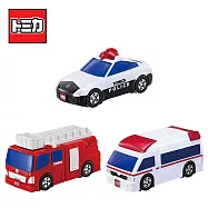 【日本正版授權】TOMICA 我的第一個TOMICA!緊急車輛組 玩具車/警車消/防車/救護車 多美小汽車