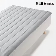【MUJI 無印良品】涼感薄墊/S/灰色成品尺寸:W100&times;L200 cm 壓紋縫製加工