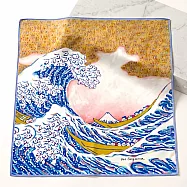 日本藝術家聯名設計系列 ai sayama 佐山愛 富嶽三十六景 神奈川沖 猫之浪裏 絲巾