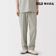 【MUJI 無印良品】男透氣打褶錐形褲 S 灰色