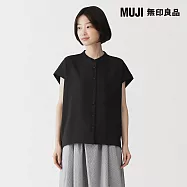 【MUJI 無印良品】女透氣法式袖套衫 S 黑色