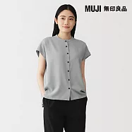 【MUJI 無印良品】女透氣法式袖套衫 S 灰色