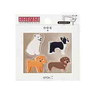 MIDORI 造型磁鐵夾4入- 狗狗款