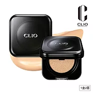 CLIO珂莉奧 黑鑽裸光濾鏡氣墊粉餅 SPF40, PA++ (一盒兩蕊)三色可選 (23N自然色)