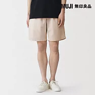 【MUJI 無印良品】男馬杜拉斯格紋舒適短褲 S 米色格紋