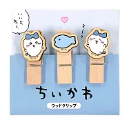 KAMIO 吉伊卡哇3入木質夾子/ 小八貓