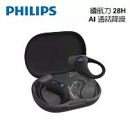 PHILIPS 雙AI降噪麥克風長續航運動藍牙耳機-TAA6709 灰黑