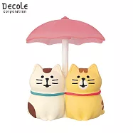 【DECOLE】concombre 雨中哼歌 共撐一把傘的貓咪