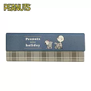 【日本正版授權】史努比 三角眼鏡盒 折疊眼鏡盒/眼鏡盒 附拭鏡布 Snoopy