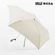 【MUJI 無印良品】晴雨兩用輕量折傘 象牙白