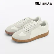 【MUJI 無印良品】拼接休閒鞋 24.5cm 柔白
