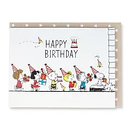 Hallmark 立體生日卡片_ SNOOPY一起排隊送禮