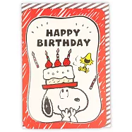 Hallmark 立體生日卡片_ SNOOPY生日草莓蛋糕