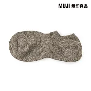 【MUJI 無印良品】男淺口直角襪25-27cm 土棕