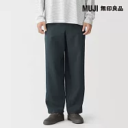 【MUJI 無印良品】男透氣寬版直筒褲 S 深藍