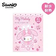 【日本正版授權】三麗鷗 芭蕾系列 防潑水 貼紙 - 美樂蒂