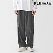 【MUJI 無印良品】男速乾打褶寬版褲 S 墨灰
