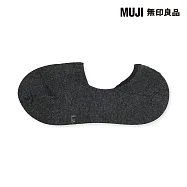 【MUJI 無印良品】男腳跟防滑輕薄隱形襪25-27cm 墨灰