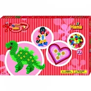 《Hama 幼兒大拼豆》幼兒小手創意 900 顆大拼豆禮盒-愛心.猴子.恐龍