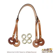 【布藝漾小舖】純手工頂級圓圈下片雙繩提把淺咖