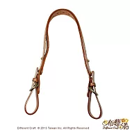 【布藝漾小舖】純手工頂級簍花牛皮提把(長)駝色