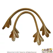 【布藝漾小舖】純手工頂級鹿角造型牛皮包心提把香檳金