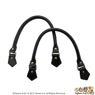 【布藝漾小舖】純手工頂級五角下片包心提把(中)黑色