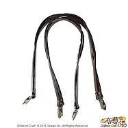 【布藝漾小舖】純手工頂級麻花雙夾扣牛皮提把深咖