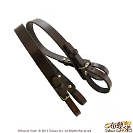 【布藝漾小舖】純手工頂級反扣皮帶造型提把(銅環款)深咖
