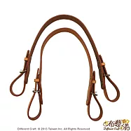 【布藝漾小舖】純手工頂級反扣皮帶造型提把(銅環款)原色