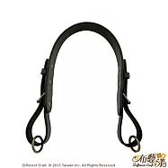 【布藝漾小舖】純手工頂級反扣皮帶牛皮提把(單肩背銅環款)黑色