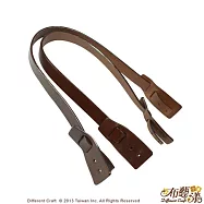 【布藝漾小舖】純手工頂級牛皮立體方塊提把(短)深咖