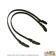 【布藝漾小舖】純手工頂級正牛皮小提把2入組黑色