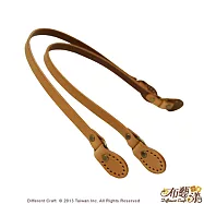 【布藝漾小舖】純手工頂級正牛皮小提把2入組原色