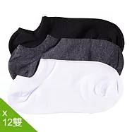 【老船長】MIT超低隱船型襪-12雙入 黑色