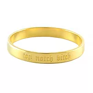 Ettika Booyah bangle 廢話文字手環金色 Top Notch Bitch