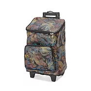 WEEY 時尚輕巧購物車、菜籃車、載運車 (抽象深褐花) 29-010